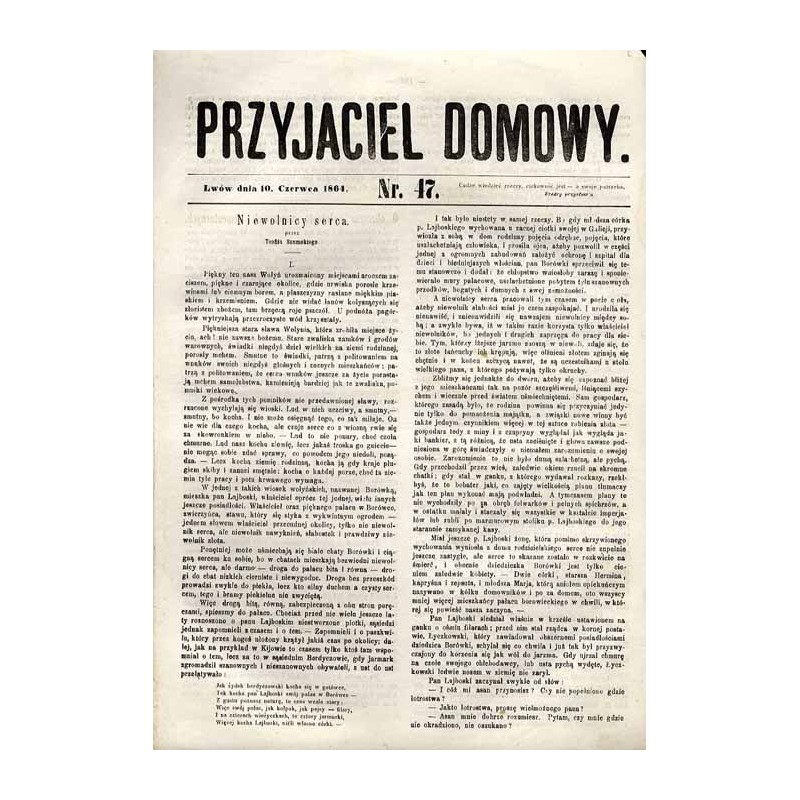 Przyjaciel Domowy. R.14 (1864). Nr 47 (10 czerwca 1864)