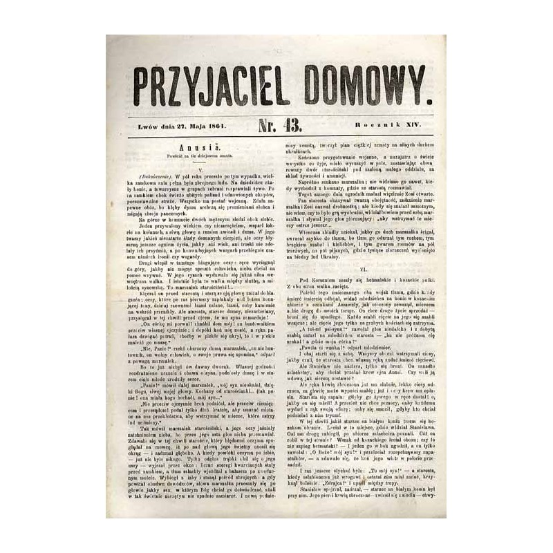 Przyjaciel Domowy. R.14 (1864). Nr 43 (27 maja 1864)