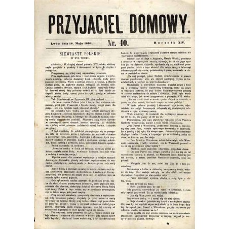 Przyjaciel Domowy. R.14 (1864). Nr 40 (18 maja 1864)