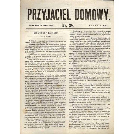 Przyjaciel Domowy. R.14 (1864). Nr 38 (10 maja 1864)