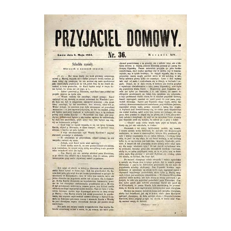 Przyjaciel Domowy. R.14 (1864). Nr 36 (3 maja 1864)