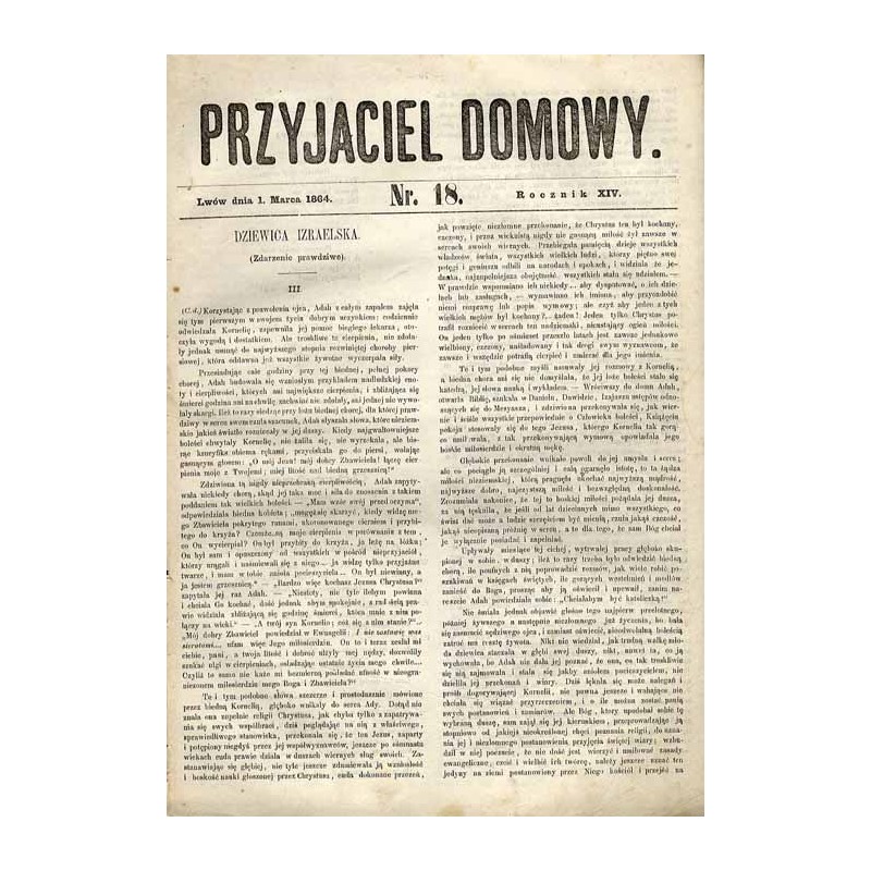 Przyjaciel Domowy. R.14 (1864). Nr 18 (1 marca 1864)
