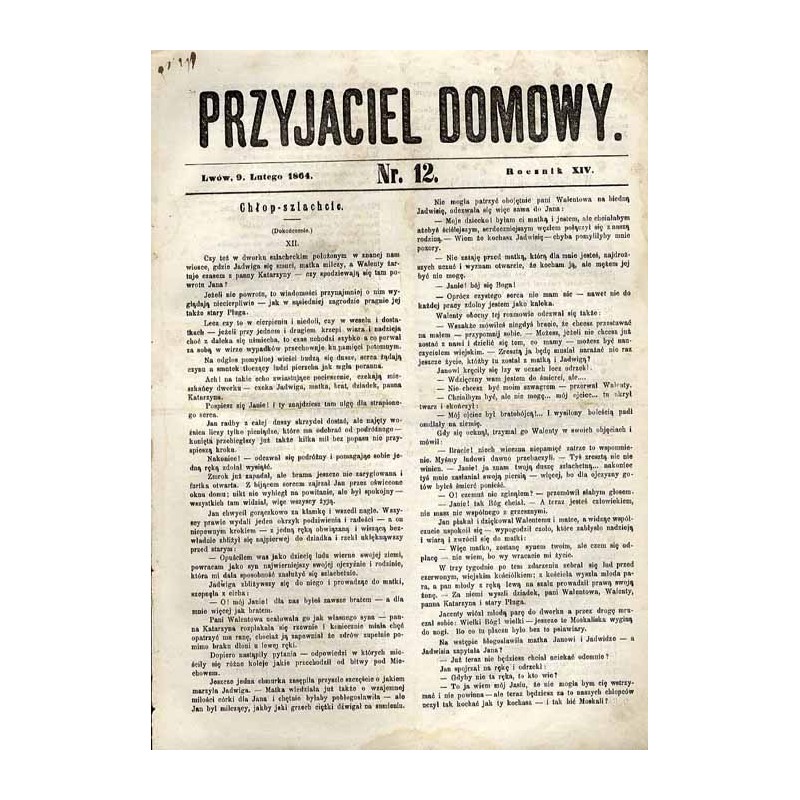 Przyjaciel Domowy. R.14 (1864). Nr 12 (9 lutego 1864)