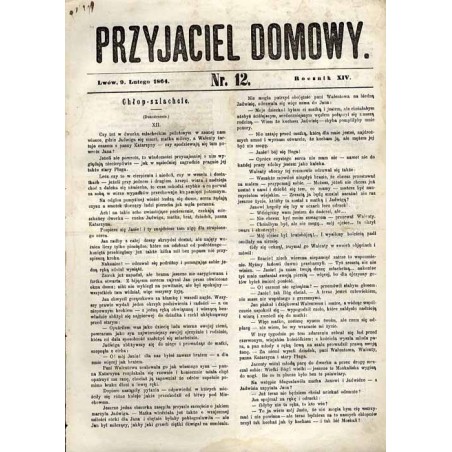 Przyjaciel Domowy. R.14 (1864). Nr 12 (9 lutego 1864)