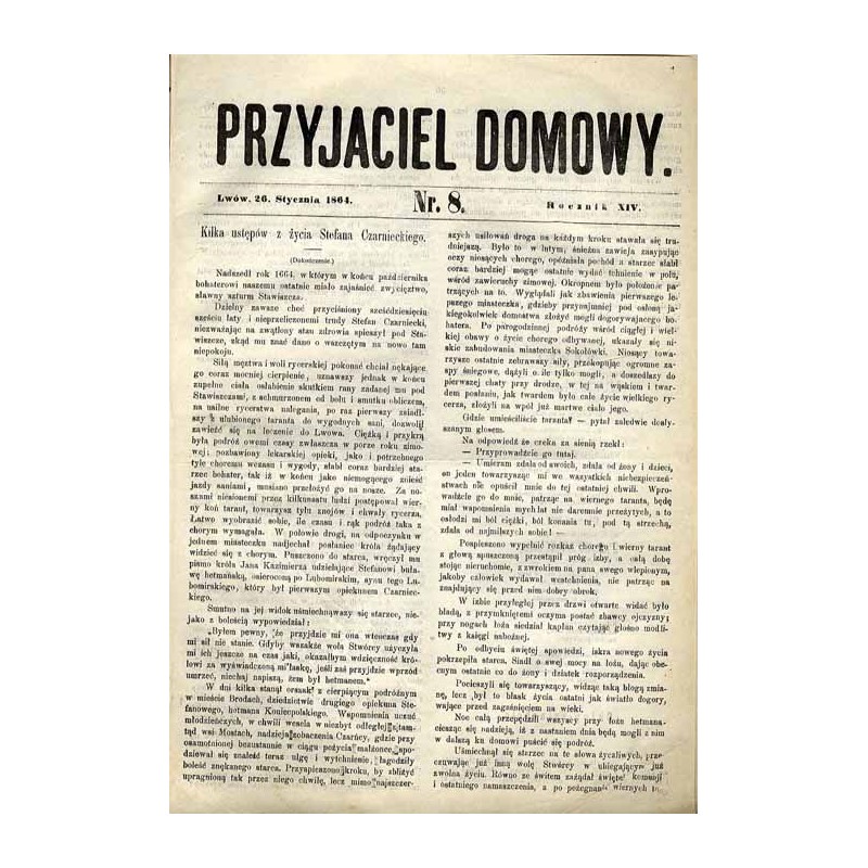 Przyjaciel Domowy. R.14 (1864). Nr 8 (26 stycznia 1864)