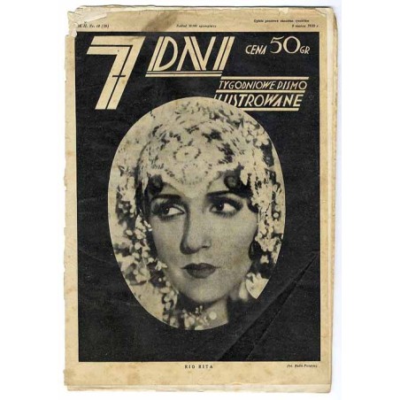 7 Dni. Tygodniowe pismo ilustrowane. R. 2 (1930). Nr 10 (59) (9 marca 1930) / Rio Rita / niesygnowane fotomontaże Jerzego Radlic