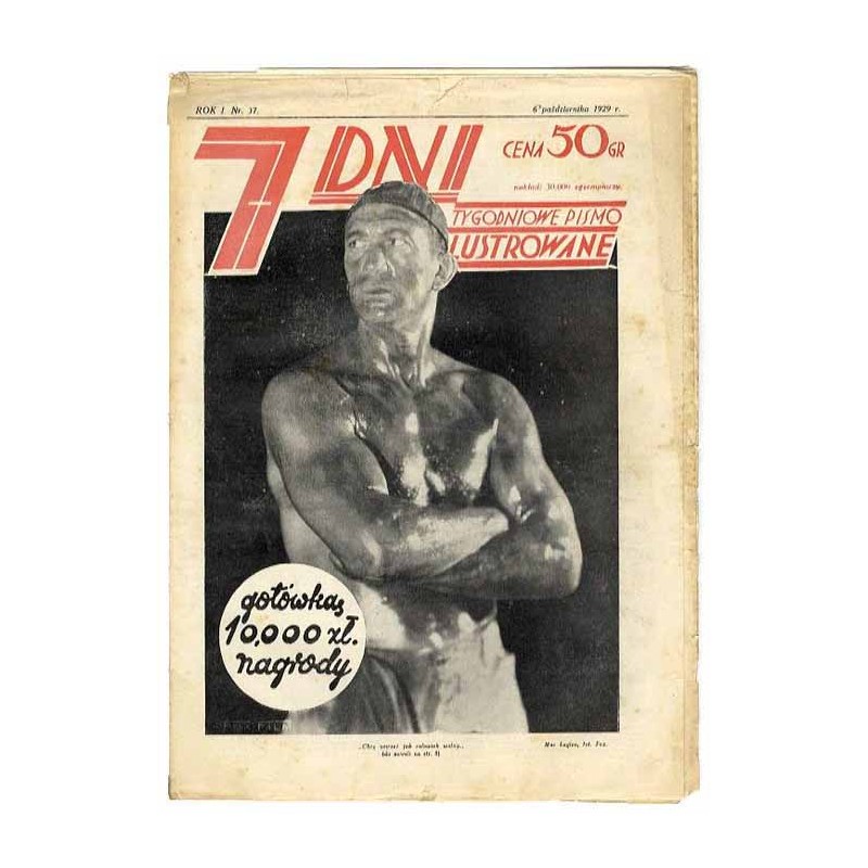 7 Dni. Tygodniowe pismo ilustrowane. R. 1 (1929). Nr 37 (6 października 1929)