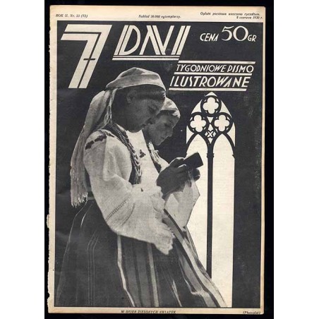 7 Dni. Tygodniowe pismo ilustrowane. R. 2 (1930). Nr 23 (72) (8 czerwca 1930) / okładkowy fotomontaż