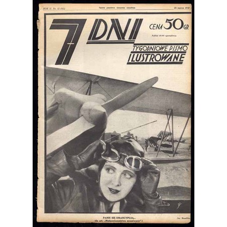 7 Dni. Tygodniowe pismo ilustrowane. R. 2 (1930). Nr 12 (61) (23 marca 1930) / fotomontaż: Panie się emancypują [...] Jerzego Ra