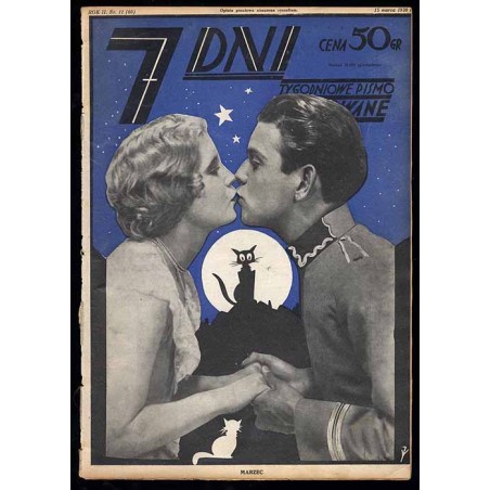 7 Dni. Tygodniowe pismo ilustrowane. R. 2 (1930). Nr 11 (60) (15 marca 1930) / okładka z fotomontażem "Marzec" Jerzego Radlicza