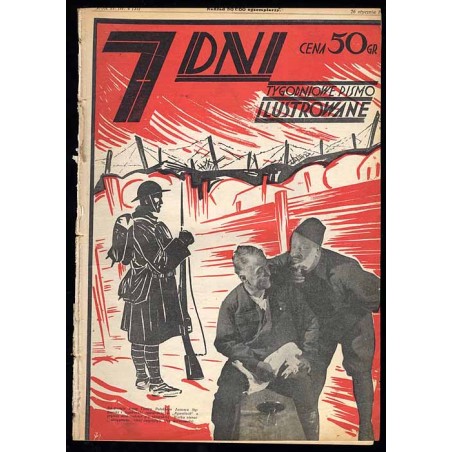 7 Dni. Tygodniowe pismo ilustrowane. R. 2 (1930). Nr 4 (53) (26 stycznia 1930) / okładka z fotomontażem Jerzego Radlicza