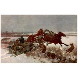 Józef Chełmoński pinx. [Atak wilków]