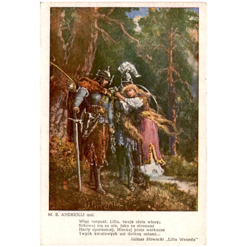 M. E. Andriolli mal. Więc rozpuść, Lillo, twoje złote włosy [...] Juliusz Słowacki "Lilla Weneda"