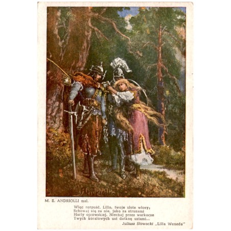 M. E. Andriolli mal. Więc rozpuść, Lillo, twoje złote włosy [...] Juliusz Słowacki "Lilla Weneda"