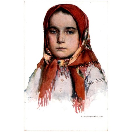 A. Augustynowicz pinx. [Typ kobiecy - młoda wieśniaczka]