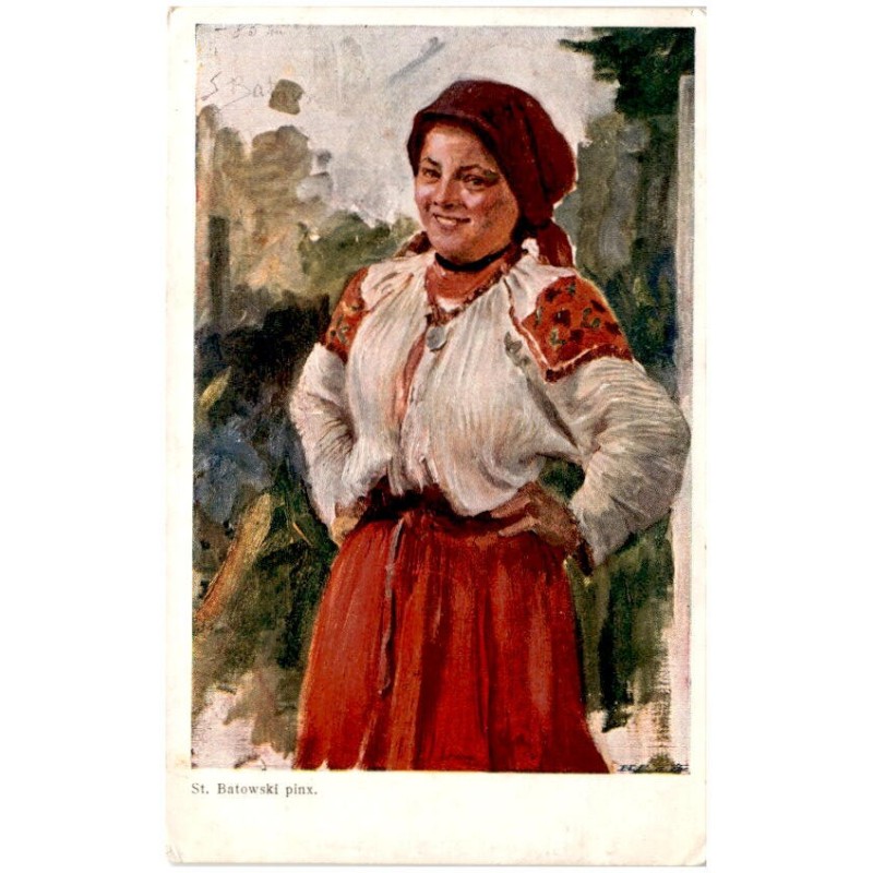 St. Batowski pinx. [Ukraińska wieśniaczka]