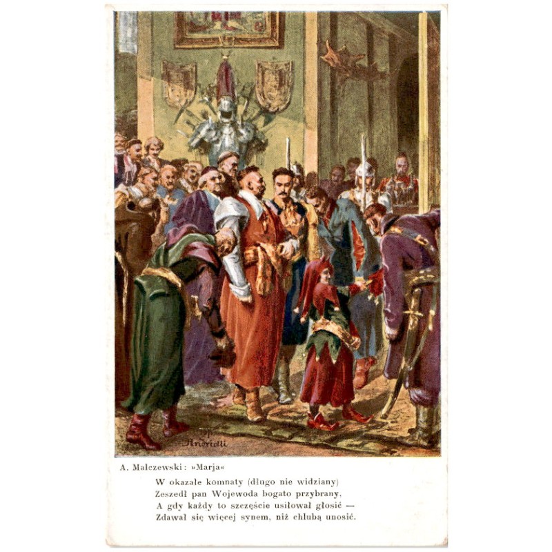 A. Malczewski: "Marja" W okazałe komnaty (długo nie widziany) [...] / Rewers: mal. M. E. Andriolli