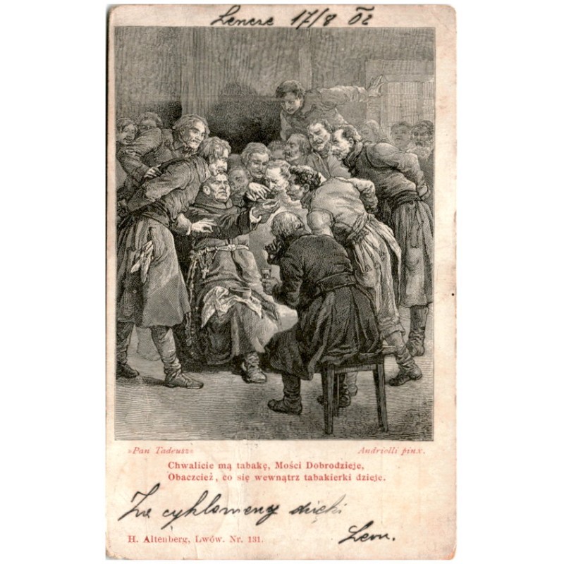 Pan Tadeusz. Chwalicie mą tabakę, Mości Dobrodzieje, [...] Andriolli pinx.