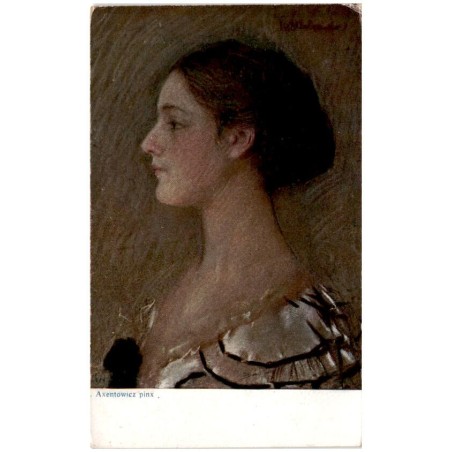 Axentowicz pinx. / Portret młodej kobiety