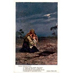 Ojciec Zadżumionych. A biedna matka miała tyle mocy. [...] Juljusz Słowacki / Rewers: S. Adam pinx.