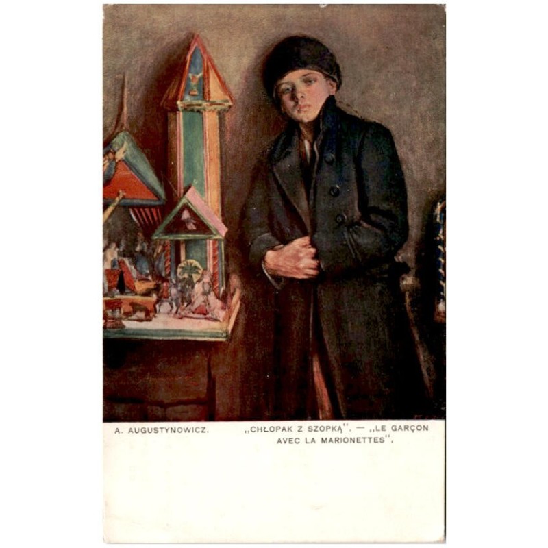 A. Augustynowicz. "Chłopak z szopką". - "Le garçon avec la marionettes".