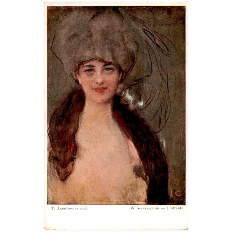 T. Axentowicz mal. W oczekiwaniu - L'attente