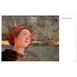 T. Axentowicz. [Portret młodej kobiety]