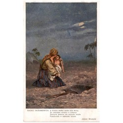 Ojciec Zadżumionych. A biedna matka miała tyle mocy [...] Juljusz Słowacki / Rewers: S. Adam pinx.