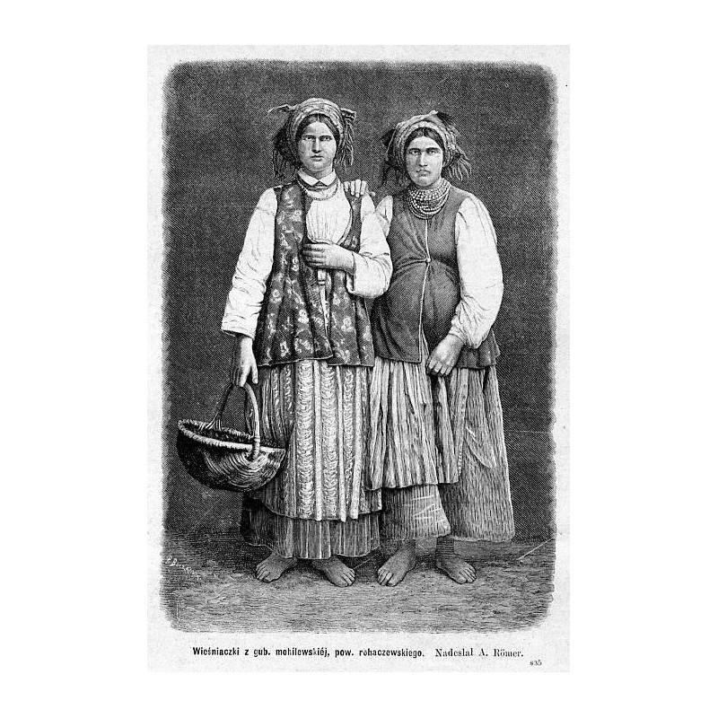 "Wieśniaczki z gub. mohilewskiéj, pow. rohaczewskiego. Nadesłał A. Römer. 835"