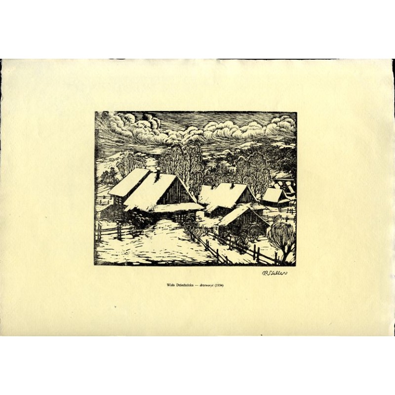 11 "Wisła Dziechcinka - drzeworyt (1934)"