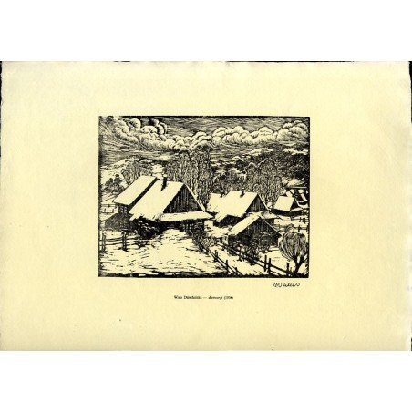 11 "Wisła Dziechcinka - drzeworyt (1934)"