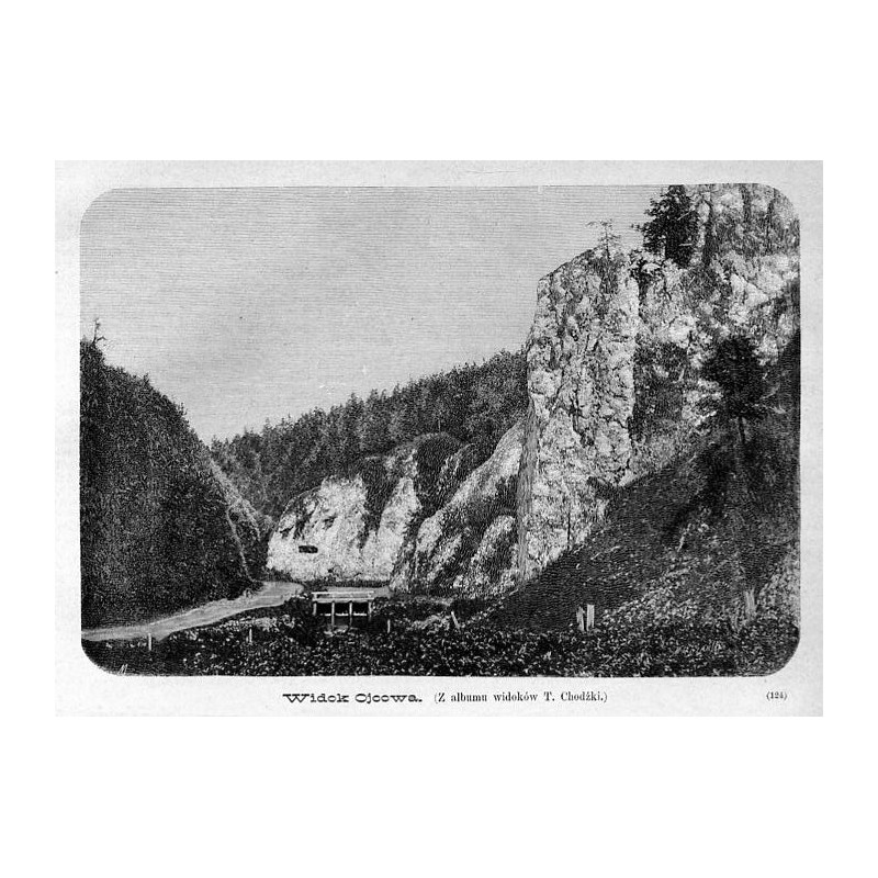 "Widok Ojcowa. (Z albumu widoków T. Chodźki.) (124)"