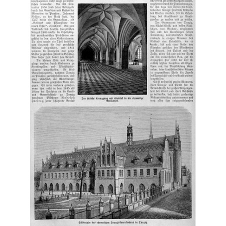 [1] "Der östliche Kreuzgang mit Einblick in die ehemalige Bibliothek." [2] "Südfaçade des ehemaligen Franziskanerklosters in Da