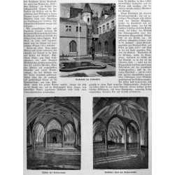 [1] "Der östliche Kreuzgang mit Einblick in die ehemalige Bibliothek." [2] "Südfaçade des ehemaligen Franziskanerklosters in Da