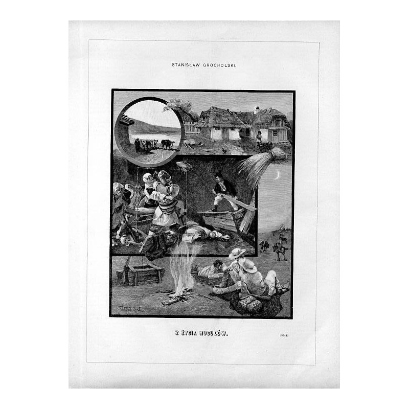 Stanisław Grocholski. Z życia Hucułów (3544) / "STANISŁAW GROCHOLSKI. Z ŻYCIA HUCUŁÓW. (3544)"