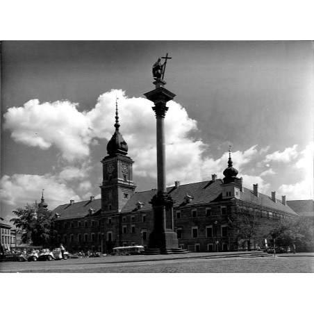 Pomnik Zygmunta III Wazy i Zamek Królewski na placu Zamkowym w Warszawie