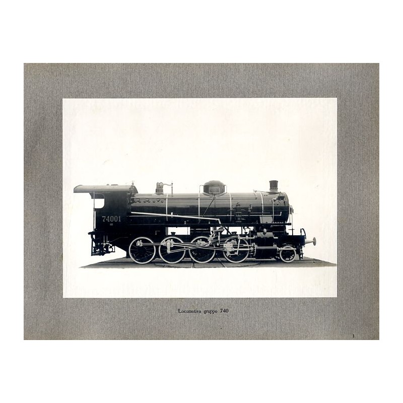 "Locomotiva gruppo 740" / parowóz klasy 1-4-0 serii 740 bez widocznego tendera włoskiej firmy Ansaldo