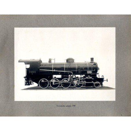 "Locomotiva gruppo 740" / parowóz klasy 1-4-0 serii 740 bez widocznego tendera włoskiej firmy Ansaldo