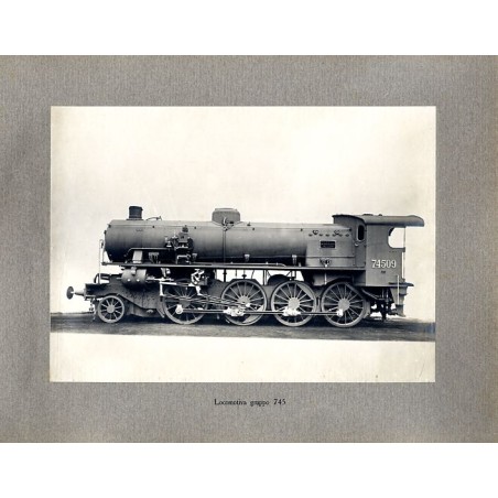 "Locomotiva gruppo 745" / parowóz klasy 1-4-0 serii 745 bez widocznego tendera włoskiej firmy Ansaldo