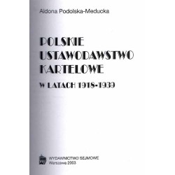 Polskie ustawodawstwo kartelowe w latach 1918-1939