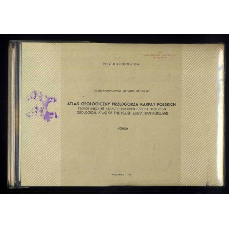 Atlas geologiczny przedgórza Karpat polskich 1:500 000  Geologičeskij atlas predgor'â Karpat pol'skih  Geological atlas of the