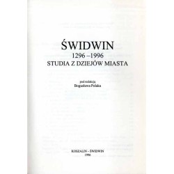 Świdwin 1296-1996. Studia z dziejów miasta
