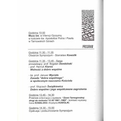 Dobro wspólne - dobro wszystkich i każdego. II Sympozjum Tarnogórskie