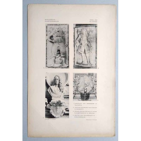 Bilderwerk schlesischer Kunstdenkmäler. Mappe III: Innere Ausstattung. Bildnisse in Stein und Erz. Tafel 232.1: Tauchritz [Niemc