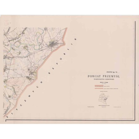 Powiat Przemyśl. Województwo rzeszowskie. Skala 1:25 000 (mapa w 8 arkuszach 1963)