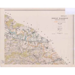 Powiat Wadowice. Województwo krakowskie. Skala 1:25 000 (mapa w 4 arkuszach 1961)