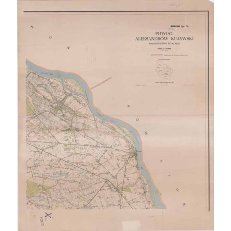 Powiat Aleksandrów Kujawski. Województwo bydgoskie. Skala 1:25 000 (mapa w 4 arkuszach 1962)