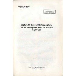 Projekt oznaczeń na mapie geologicznej w skali 1:200 000