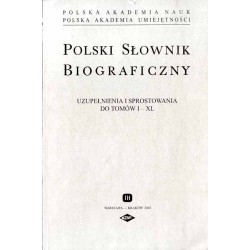 Polski słownik biograficzny. T. 1-47 (Abakanowicz Abdank B. - Szeliga Franciszek czyli komplet do zeszytu 195 włącznie)