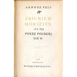 Zbigniew Morsztyn na tle poezji polskiej XVII w.